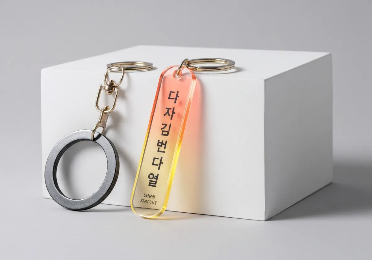 아크릴 키링 제작 시안 검토 색상 확인 단계