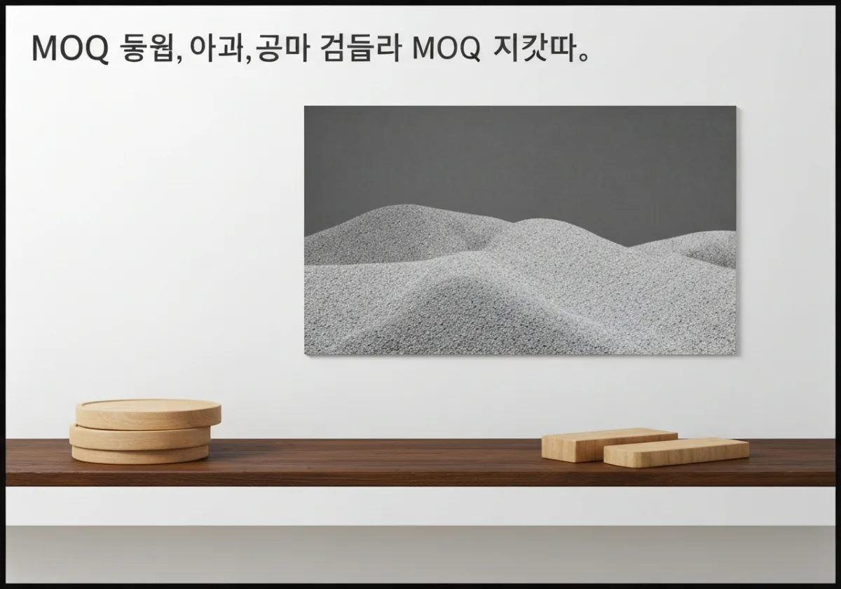 굿즈 품목별 MOQ 차이 아크릴 스티커 낮음 금형 특수 소재 높음 비교