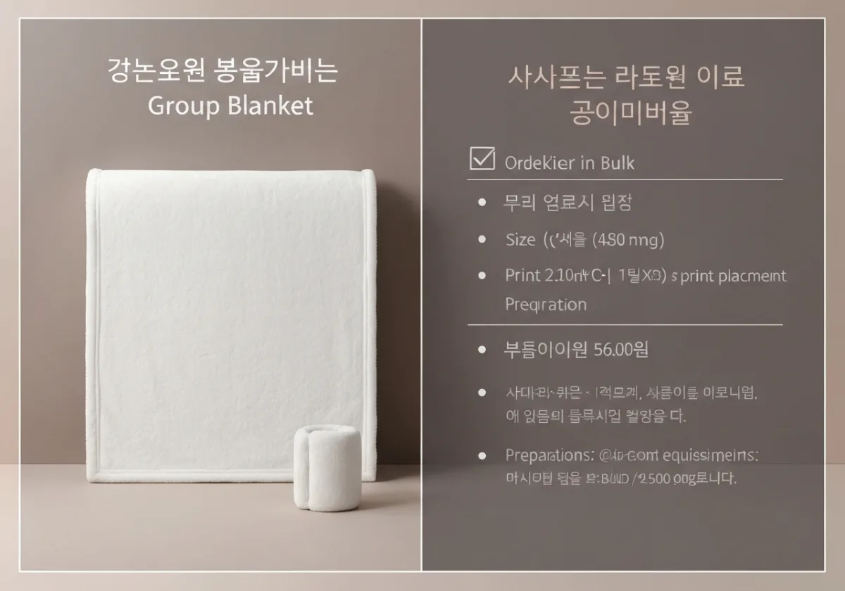 단체 담요 제작 사이즈 인쇄 위치 준비 체크리스트 가이드