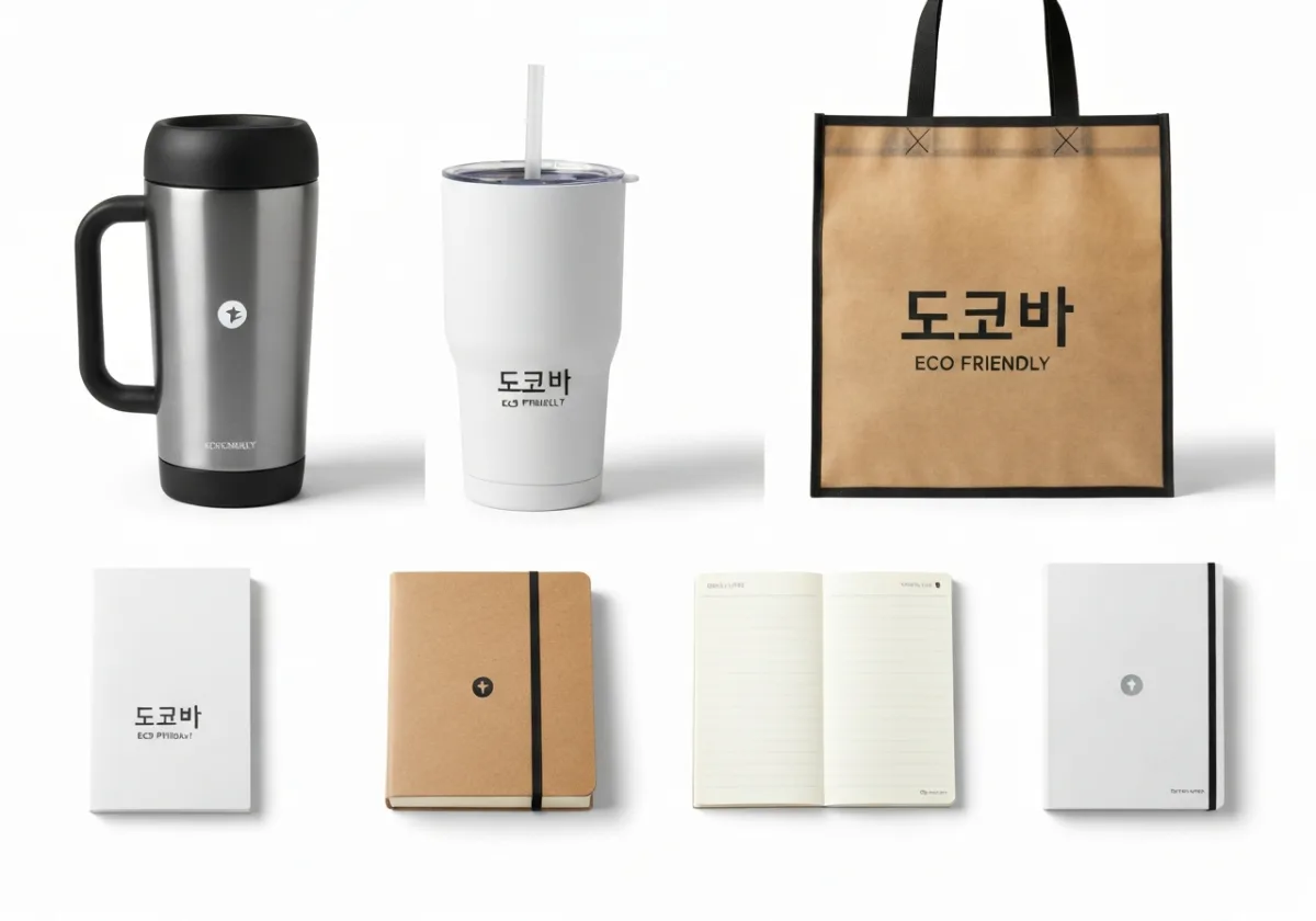 품목별 판촉물 로고 인쇄 위치 텀블러 에코백 문구 노트 표 가이드